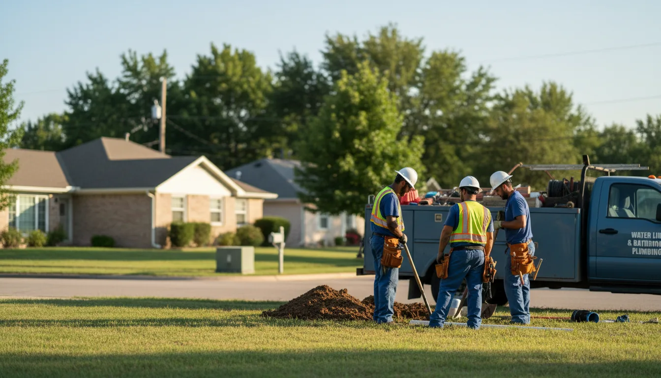 Residential water line and bathroom plumbing service in Ben Lomond, AR
